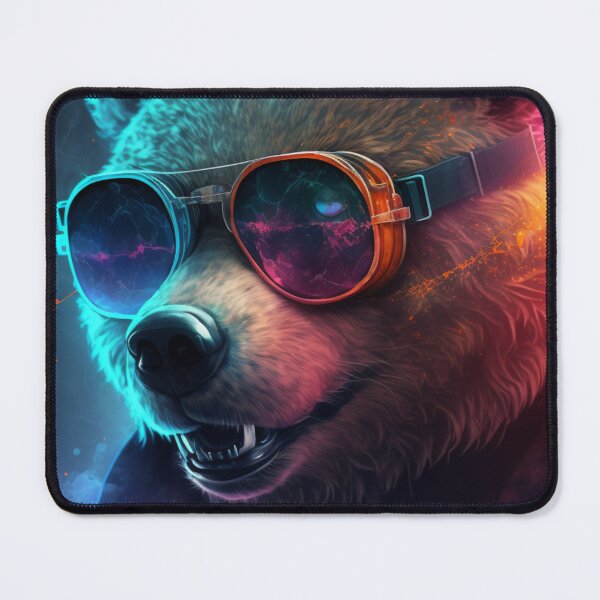 Item preview, Cyber Neon Bear designed and sold by AxeWave.