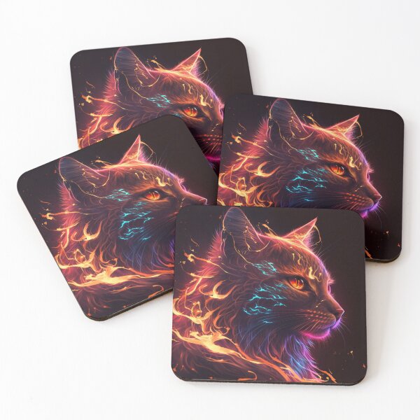 Item preview, Cyber Fire Cat designed and sold by AxeWave.