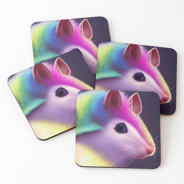 Item preview, Rainbow the color swirler - LGBQT+ baby rat designed and sold by Pixelboys.