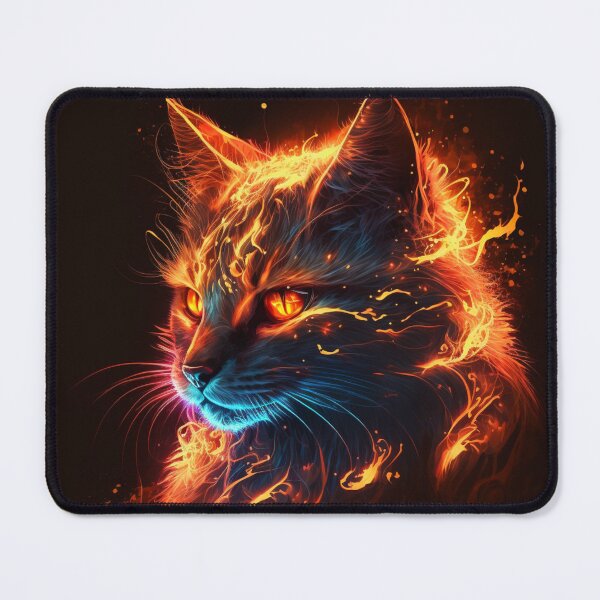 Item preview, Cyber Fire Cat designed and sold by AxeWave.