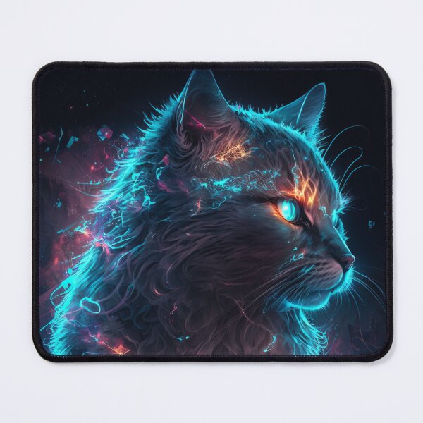 Item preview, Cyber Neon Cat designed and sold by AxeWave.