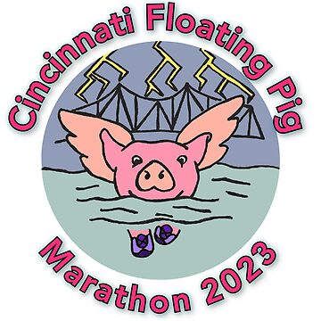 Cincinnati Floating Pig Marathon Pin for Sale by FloatingPig2023
