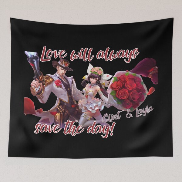 Item preview, Mobile Legends Bang Bang Fan Clint and Layla Valentines Love designed and sold by Kormix.