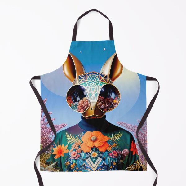 Item preview, Robotic head in nature with floral elements. designed and sold by HAKKI ARSLAN.