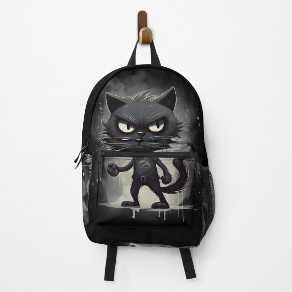 Item preview, Sly Feline: Cartoon Black Cat with a Suspicious Stance designed and sold by Blackstylez.