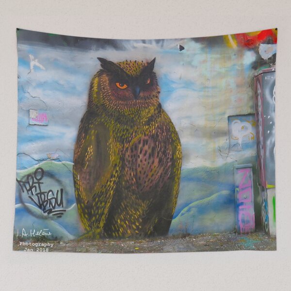 Item preview, Owl : painted wall designed and sold by AHELENE.