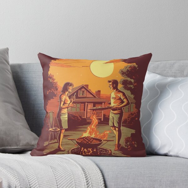 Item preview, Classic Backyard Barbecue Scene designed and sold by GoodOldVintage.