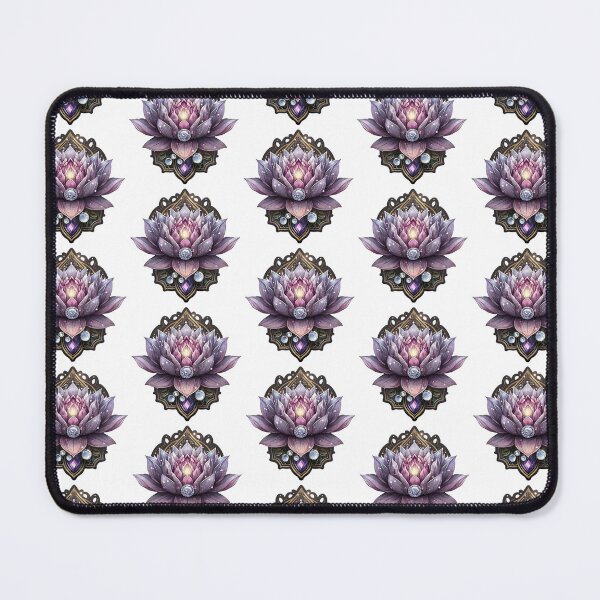 Item preview, Violet lotus with crystals designed and sold by kosmicwoman.