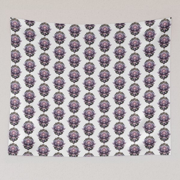 Item preview, Violet lotus with crystals designed and sold by kosmicwoman.