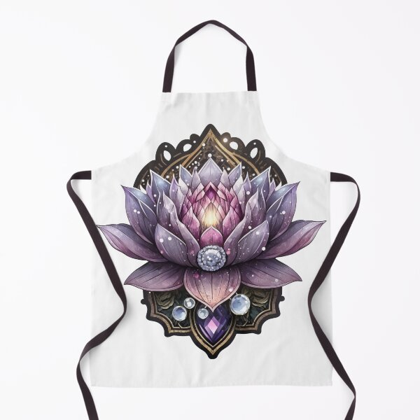 Item preview, Violet lotus with crystals designed and sold by kosmicwoman.