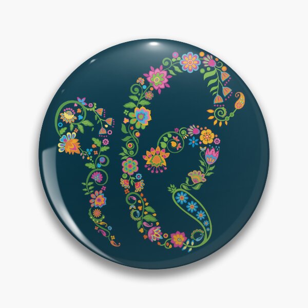Item preview, Floral Ik Onkar Symbol designed and sold by mindikr.