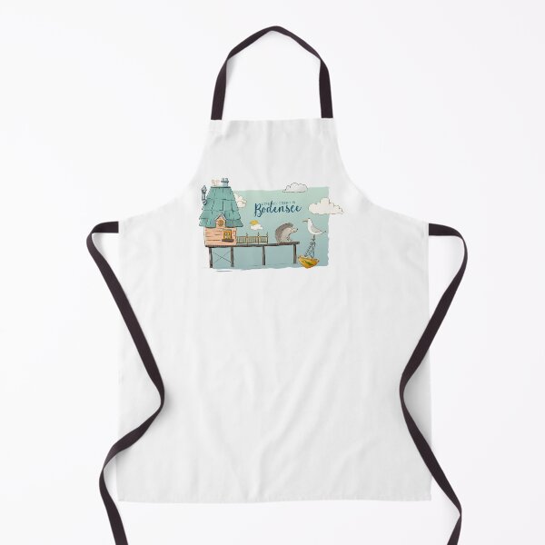 Item preview, Pile dwellings on Lake Constance - cute motif with hedgehog and seagull designed and sold by hilledesign.