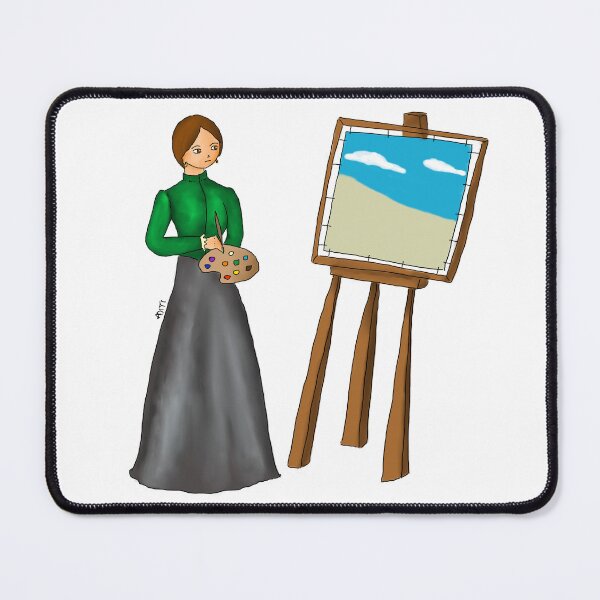 Item preview, A woman with an easel designed and sold by aditikkumar.