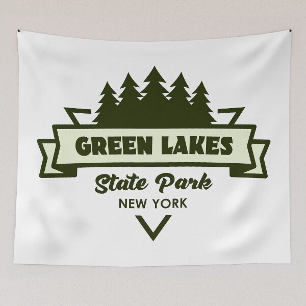 Item preview, Green Lakes State Park New York Trees And Ribbon designed and sold by bivenart.