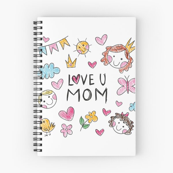 Item preview, Love you Mom children drawing designed and sold by Nelli Designz.