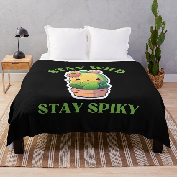 Item preview, Cute Kawaii Cactus - Stay Wild Stay Spiky designed and sold by TheBeesForYou.
