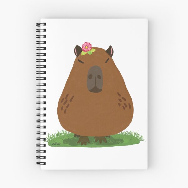 Item preview, Capybara and geranium designed and sold by kslittleworld.