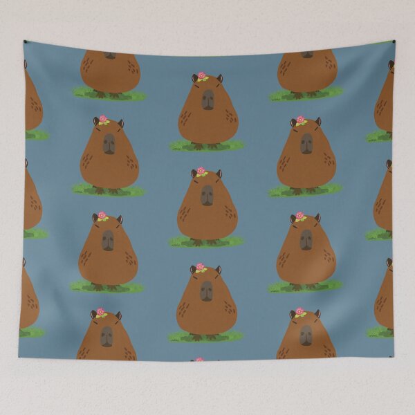 Item preview, Capybara and geranium designed and sold by kslittleworld.