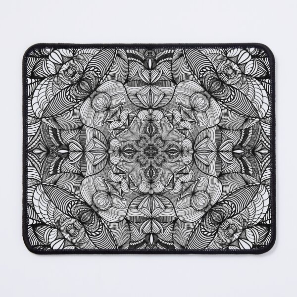 Item preview, Black and white mandala zen tangle.  designed and sold by Artwork-LCR.