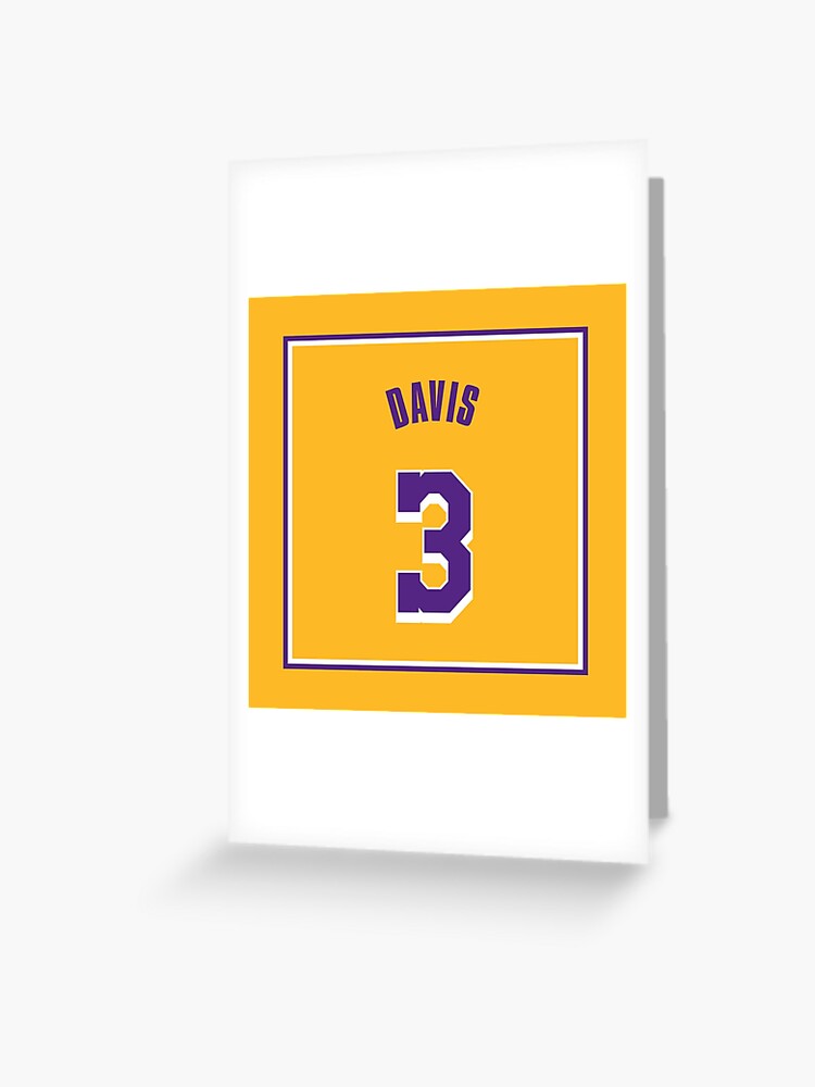 Anthony Davis Jersey, NBA Los Angeles Lakers Greeting Card by