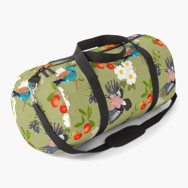 Item preview, Maremma life, European roller bird and Eurasian Jay, layered with flowers. Elf slipper green designed and sold by Naty Design Prague.