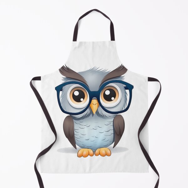 Item preview, Cartoon blue owl wearing glasses designed and sold by ZolwPodroznik.