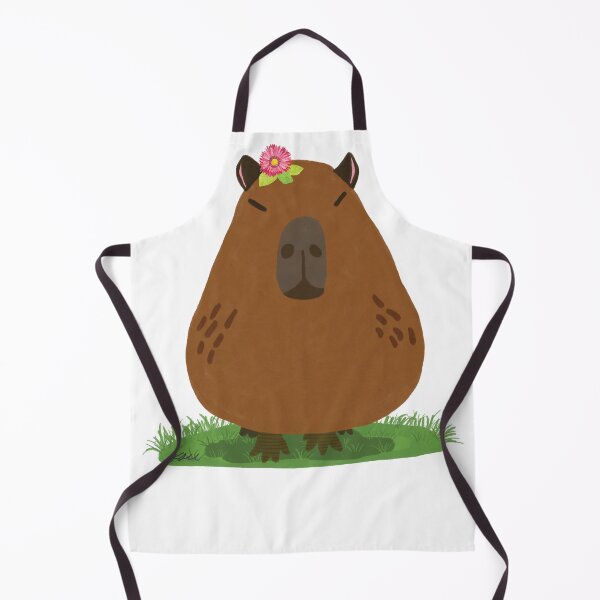 Item preview, Capybara and geranium designed and sold by kslittleworld.