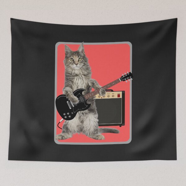 Item preview, Cat Plays Guitar designed and sold by AMERICANCHEEZ.