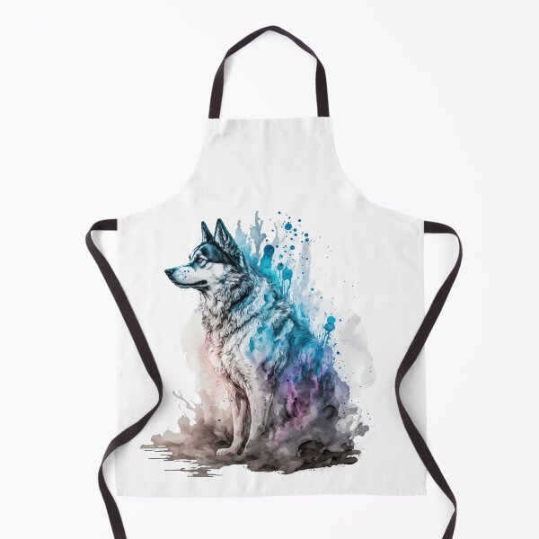 Item preview, Blue Watercolor Siberian Husky Ink and Paint Splatter designed and sold by StephanieWard.
