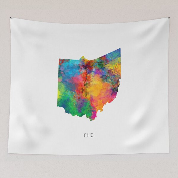 Item preview, Ohio Watercolor Map designed and sold by ArtPrints.