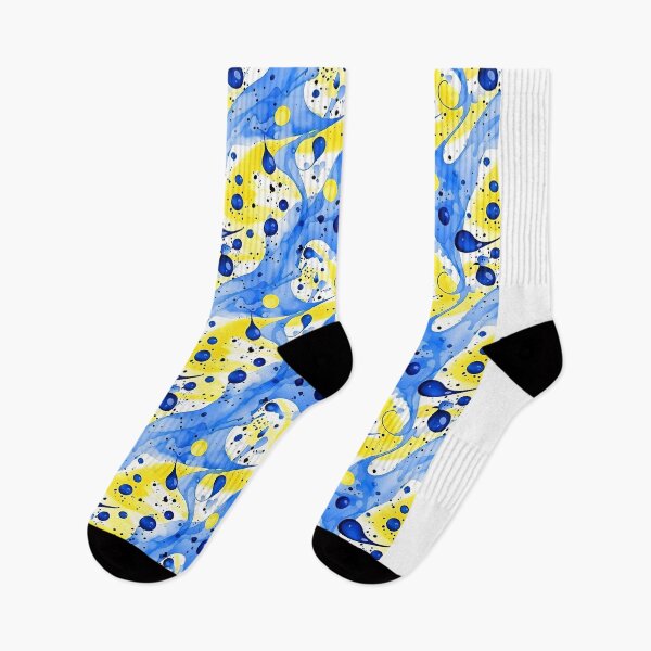 Item preview, Blue and yellow pattern designed and sold by Salomėja Misė.