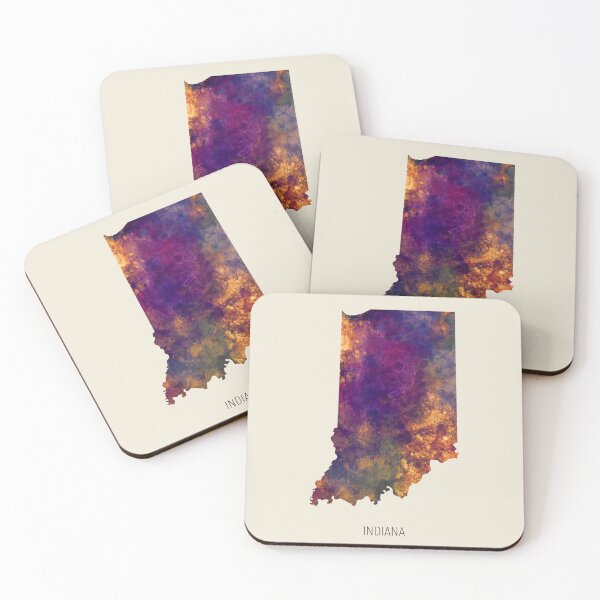Item preview, Indiana Watercolor Map designed and sold by ArtPrints.