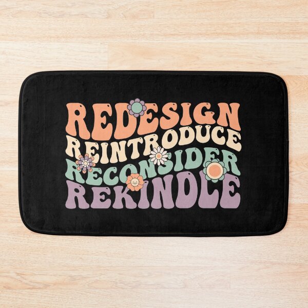 Item preview, Redesign Reintroduce Reconsider Rekindle Earth Day Funny Retro designed and sold by Designer-Girl.