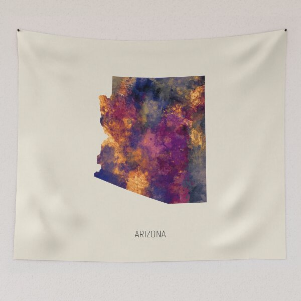 Item preview, Arizona Watercolor Map designed and sold by ArtPrints.