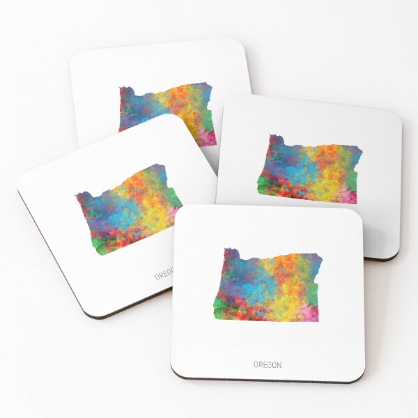 Item preview, Oregon Watercolor Map designed and sold by ArtPrints.