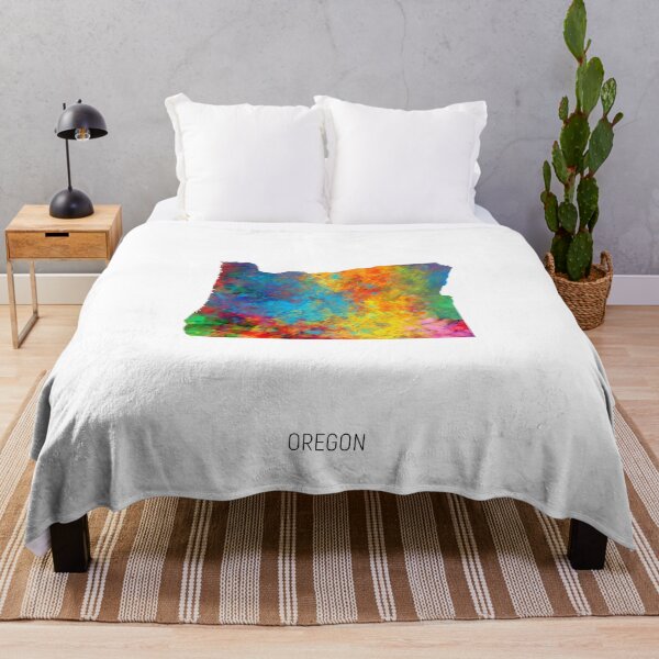 Item preview, Oregon Watercolor Map designed and sold by ArtPrints.