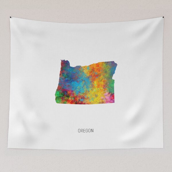 Item preview, Oregon Watercolor Map designed and sold by ArtPrints.