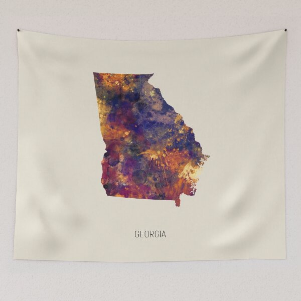 Item preview, Georgia Watercolor Map designed and sold by ArtPrints.