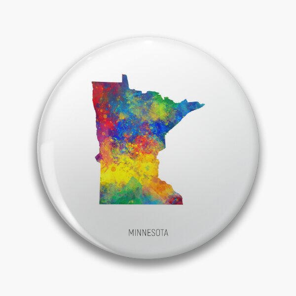 Artikelvorschau, Minnesota Watercolor Map entworfen und verkauft von ArtPrints.