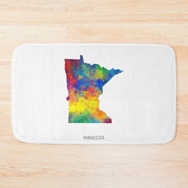 Artikelvorschau, Minnesota Watercolor Map entworfen und verkauft von ArtPrints.