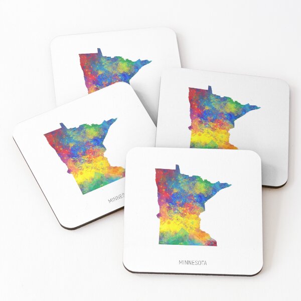 Item preview, Minnesota Watercolor Map designed and sold by ArtPrints.