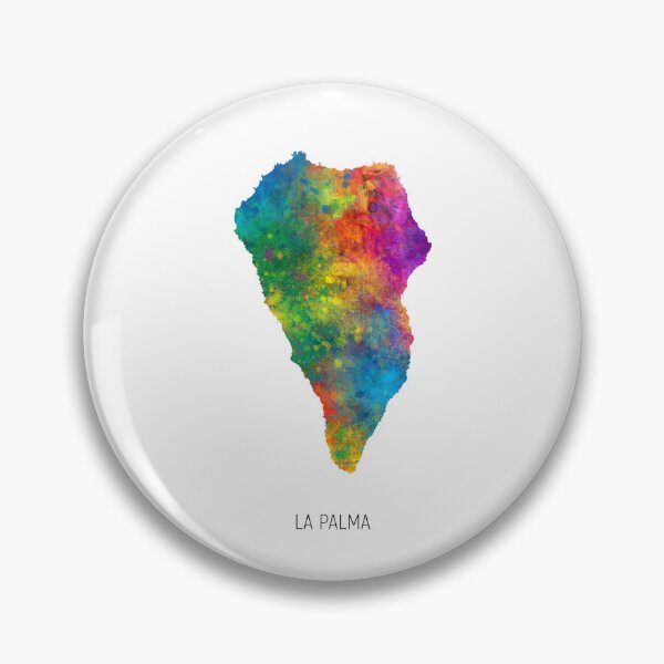 Item preview, La Palma Watercolor Map designed and sold by ArtPrints.