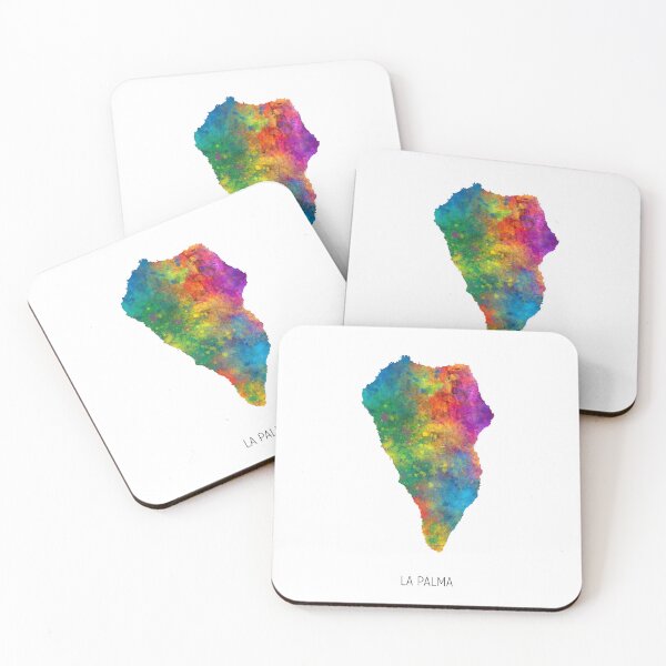 Item preview, La Palma Watercolor Map designed and sold by ArtPrints.