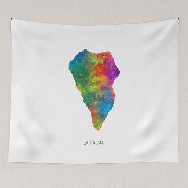 Item preview, La Palma Watercolor Map designed and sold by ArtPrints.