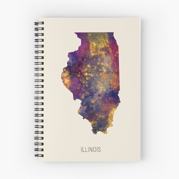 Item preview, Illinois Watercolor Map designed and sold by ArtPrints.