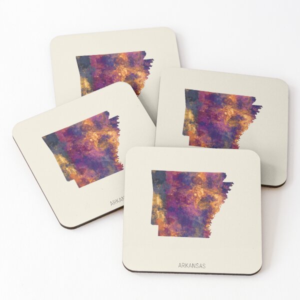 Item preview, Arkansas Watercolor Map designed and sold by ArtPrints.