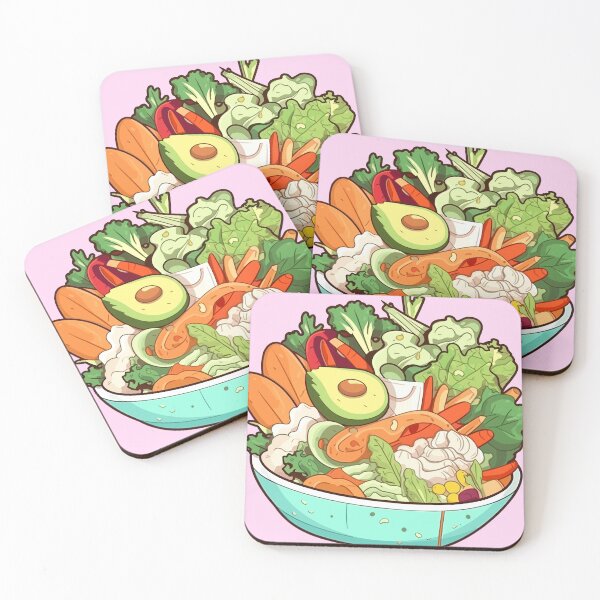 Item preview, Garden Delights: Bountiful Terracotta Salad with Avocado, Broccoli, Lettuce, Arugula, and Onion designed and sold by Sleeygoy.