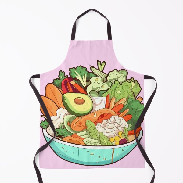Item preview, Garden Delights: Bountiful Terracotta Salad with Avocado, Broccoli, Lettuce, Arugula, and Onion designed and sold by Sleeygoy.