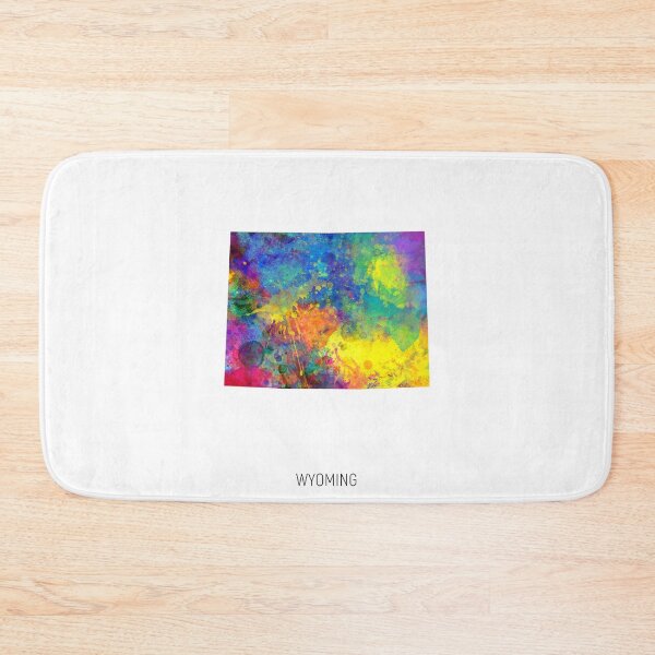 Item preview, Wyoming Watercolor Map designed and sold by ArtPrints.