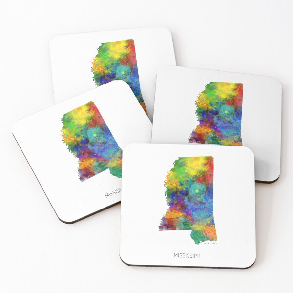 Item preview, Mississippi Watercolor Map designed and sold by ArtPrints.